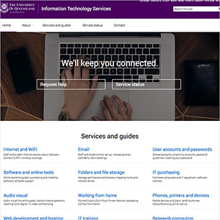 ITS website screenshot