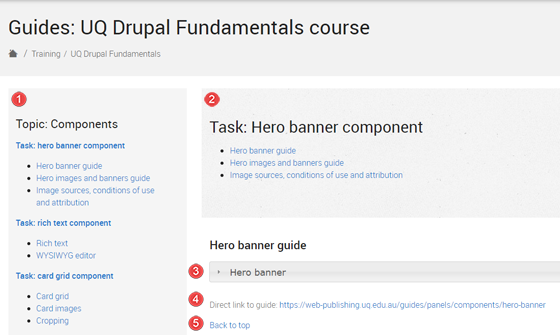 Guides for UQ Drupal fundamentals