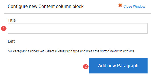 Content column block
