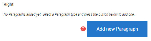 Add paragraphs to the right column