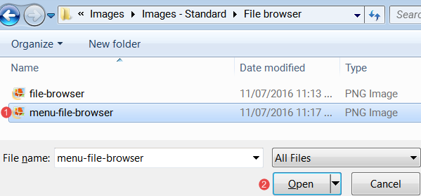 Select image in windows explorer