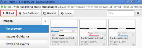 File browser upload