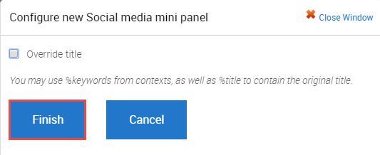 mini panel config form